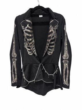 Spirit Halloween Bonafide Babe Skeleton Jacket Size Small 4-6